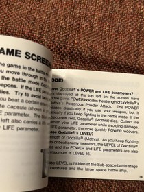 GODZILLA Monster of Monsters NES Nintendo Game 1989 Original Manual Booklet ONLY