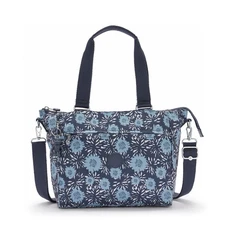 NWT Women Kipling Floral Garden Blue lightweight Handbag Crossbody Tote trolley