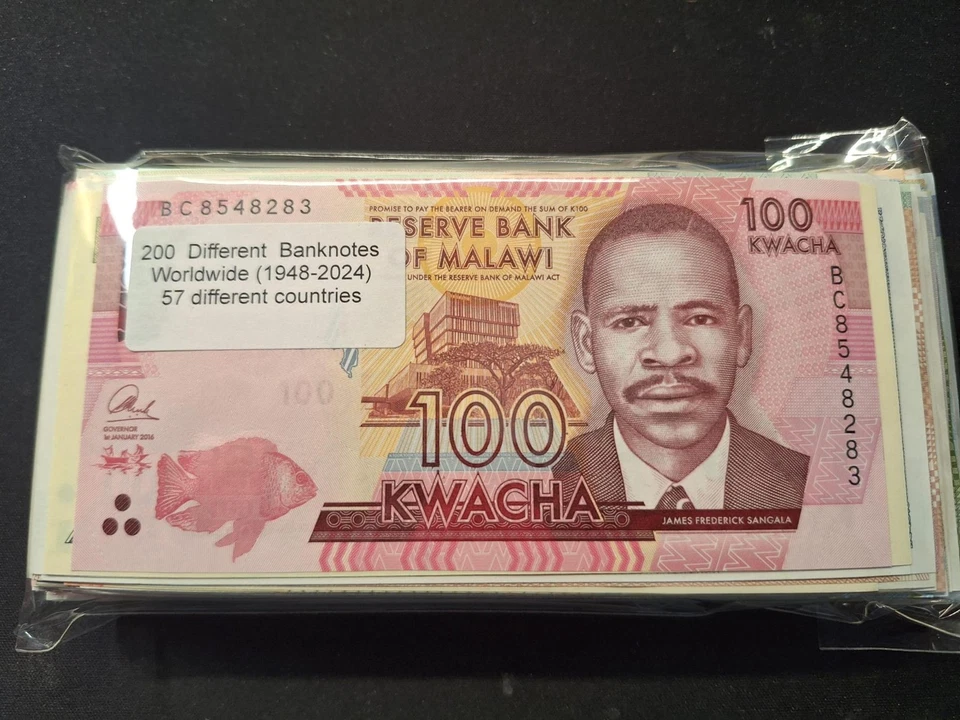 Lotto di 200 Banconote Mondiali Differenti FDS (UNC) 57 Paesi Diversi - Bild 2 von 4