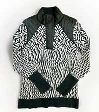 Smartwool Women's Sweater Medium Size 1/4 Zip Merino Wool Blend Green Pullover