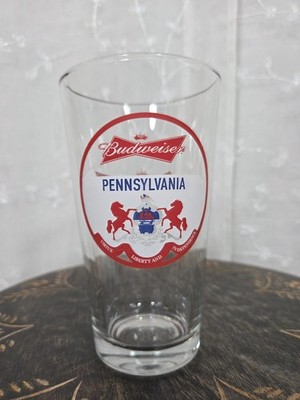 Budweiser Pennsylvania Logo State Pint Glass Rare
