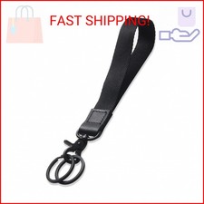 XCHIN Hand Wrist Lanyard Key Chain Holder, Black Wristlet Strap for Key for Wome