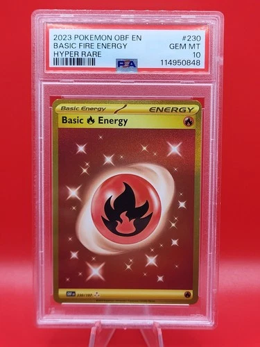 2023 POKEMON OBF EN-OBSIDIAN FLAMES #230 FIRE ENERGY HYPER RARE PSA 10