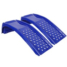 Heavy Duty Steel Car Ramps, 8000 lbs Capacity, 35"L, 9"H, Blue, Pack of 2
