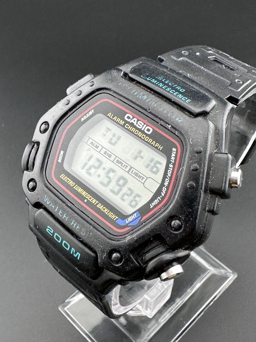 Working VINTAGE 90's CASIO DW-290.T ILUMINATOR 200M Mod