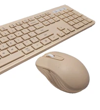 Wireless Keyboard and Mouse Combo (tan colour)