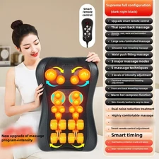 Shiatsu Neck Massage Pillow Electric Cushion Back Massager Deep with Heat Tissue