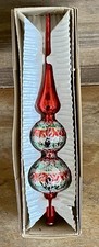 Vintage Christmas Classics Tree Topper Finial European Blown Glass