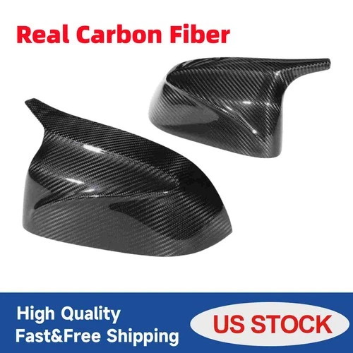 Real Carbon Fiber Mirror Cover Caps Shell For BMW X3 X4 X5 X6 X7 G01 G02 G05 G06