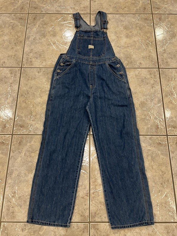 VTG Y2K Old Navy Denim Jean Overalls Womens M Cotton Bib Workwear Jumpsuit