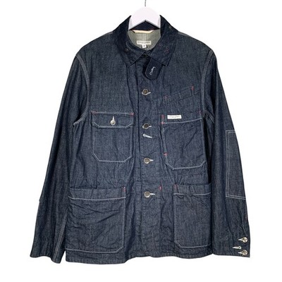 Engineered Garments Denim Chore Jacke S/M Herren Indigo Blau Arbeitsmantel Utility USA