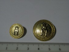 BOTTONE LOGO OLIVER VALENTINO CARLINO VINTAGE ANNI 80 METALLO COLOR ORO 2 MISURE