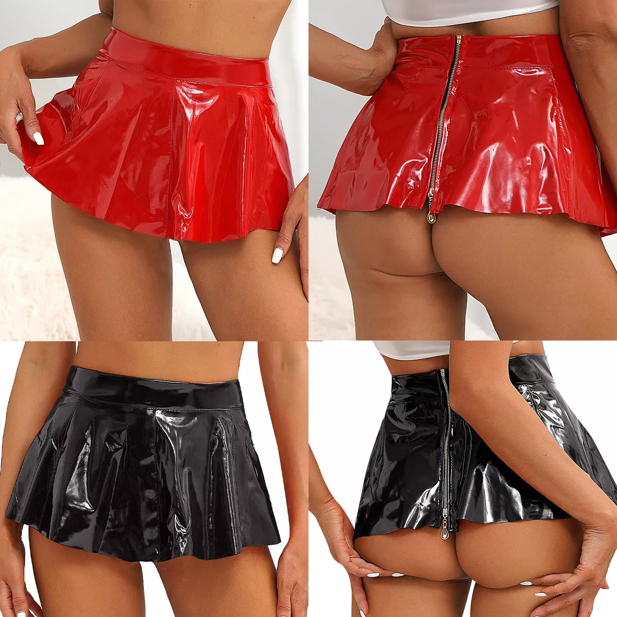 Short leather mini best sale skirts
