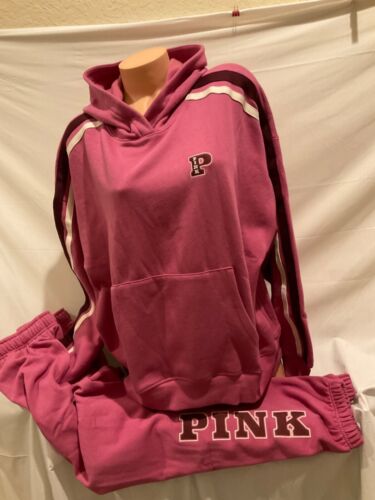 NWT Victorias Secret PINK PULLOVER HOODIE SWEATSHIRT & JOGGERS 2PC SET XS-XXL 🔥 - Picture 3 of 13