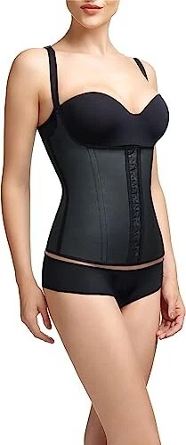 Chaleco Entrenador de Cintura Perfectamente Curvilíneo Busto Abierto 26MV Negro 2XL - XXL Foto 3 de 4