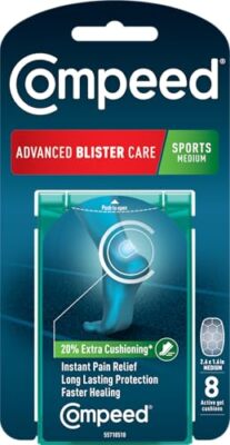 Compeed Advanced Blister Care Cushions 16 Hydrocolloid Pads for Sports