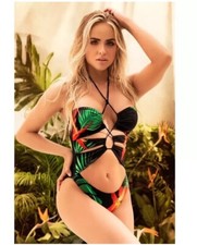 Frederick  s of Hollywood Cabarita Paradise Print Cut Out One Piece NWT Size M