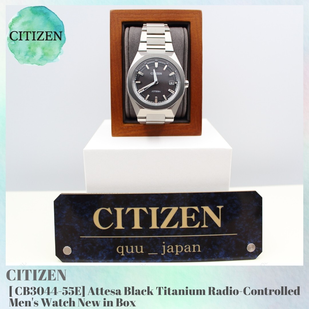 CITIZEN CB3044-55E Attesa Black Titanium Radio-Controlled Men's