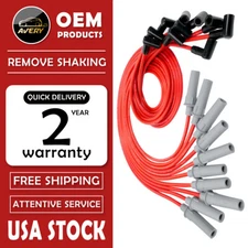 Red Ignition Spark Plug Wires Set For 1990-2003 Dodge 1500 2500 3500 Truck Van