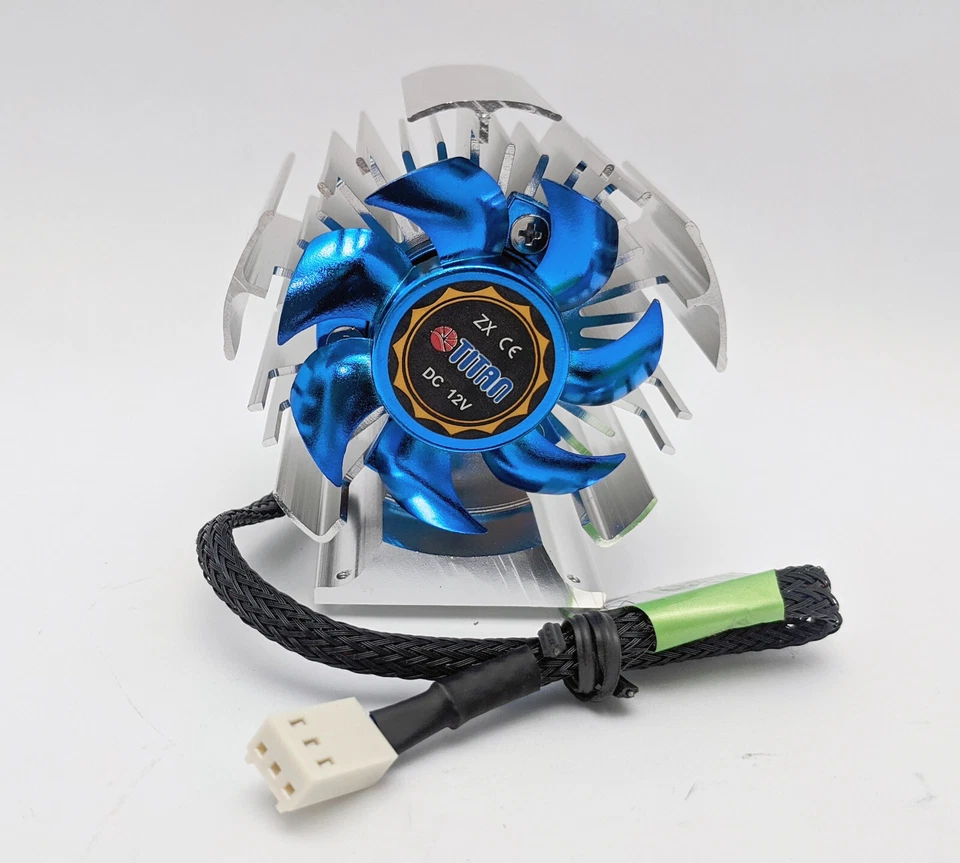 Genuíno Titan Iron Heart Silent Northbridge Chipset Cooler com 50mm 12V ventilador de 3 pinos - Imagem 3 de 4