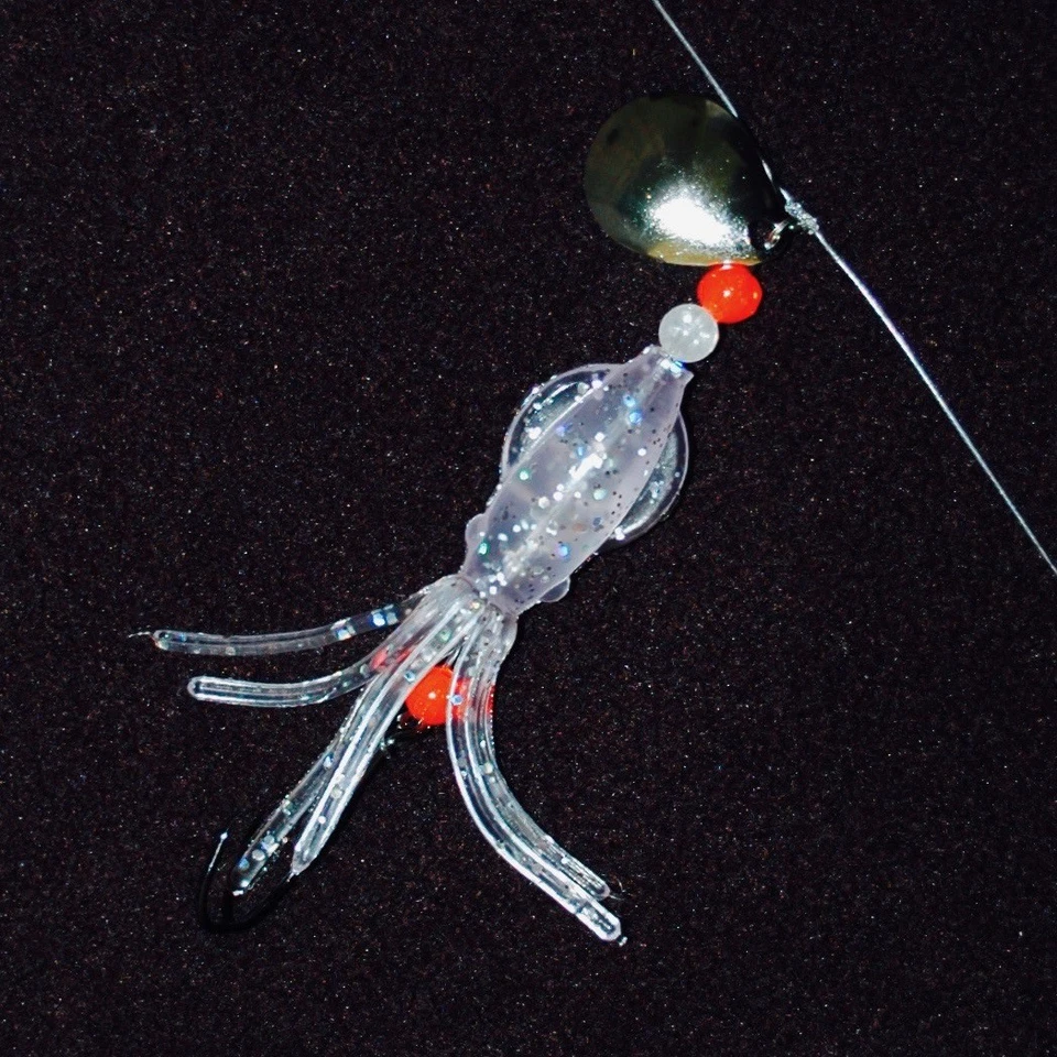 (SEÑUELOS GRATIS) FLUKE PLATIJA FLUOROCARBONO BUCKTAIL HI LOW UV B2 PLATAFORMAS DE CALAMAR PLANTILLAS Foto 3 de 4