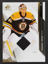 Tuukka Rask 2015 Upper Deck SP Game Used Jersey Hockey Card #28