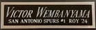VICTOR WEMBANYAMA SPURS NAMEPLATE FOR AUTOGRAPHED SIGNED BASKETBALL-JERSEY-PHOTO