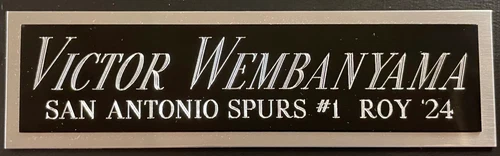 VICTOR WEMBANYAMA SPURS NAMEPLATE FOR AUTOGRAPHED SIGNED BASKETBALL-JERSEY-PHOTO