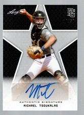 2020 Leaf Perfect Game National Showcase Auto Black #BAMT1 Michael Tsoukalas /50