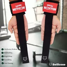 1 Pair Power Lifting Wrist Straps Weightlifting Extra Grip Hand Bar Gym Training