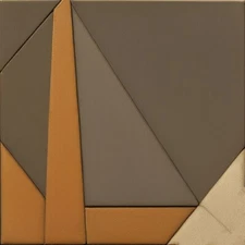 Medium Abstract Painting 2x2 ft. Post-Modernism Geometric Demrin Cubism II NEW