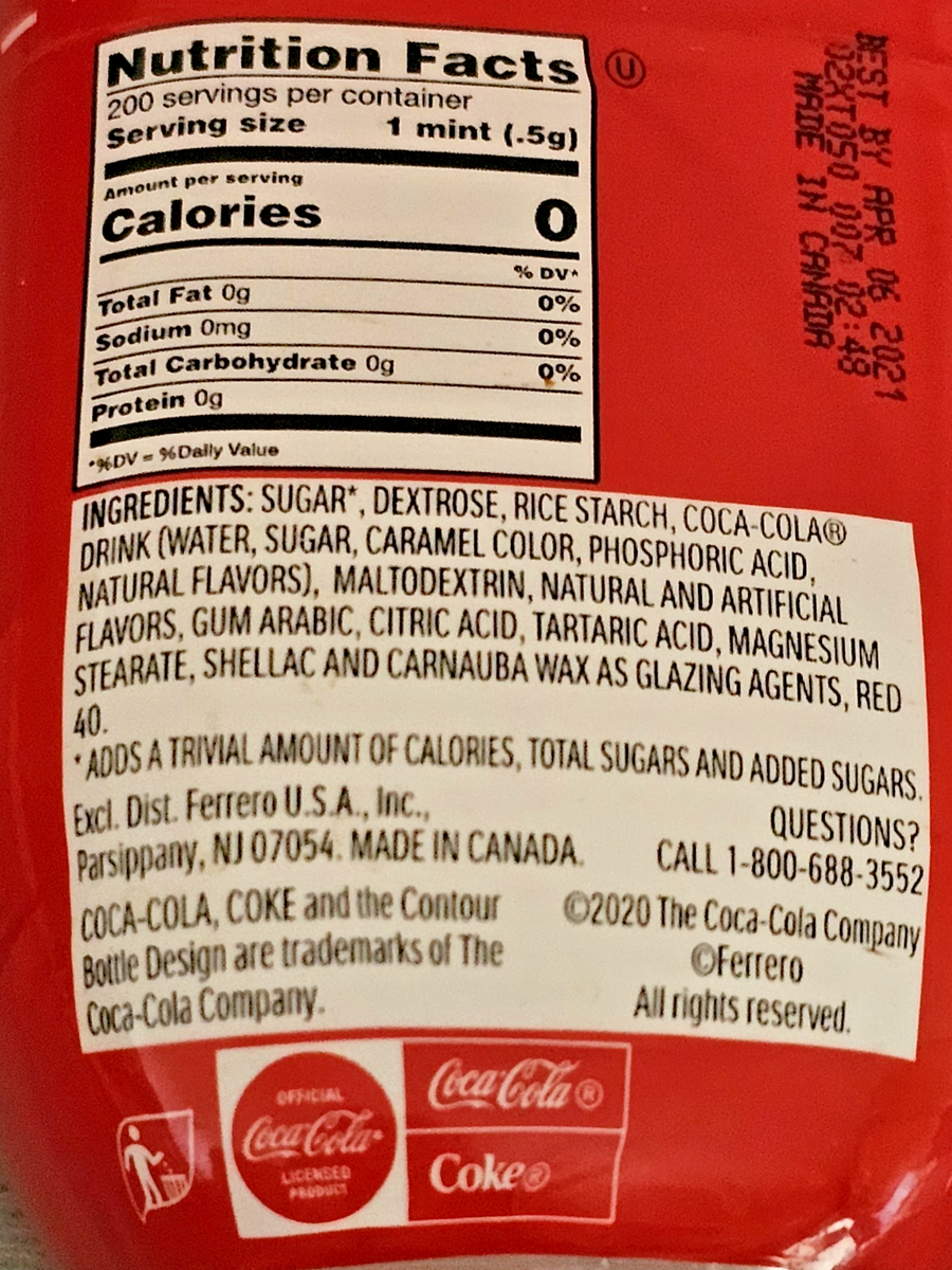 茶 Coke*00331 茶 Coke*00331 Tic Tac Coca Cola Hard Candy Mint, 3.4oz - 3