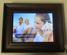    Polaroid 8" Digital Picture Frame - Espresso Finish Wood Frame    As Shown