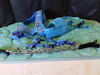 Crazy Felix Muzzle  Prong Colar 2 Harness Of Collars 18 Neck20 Inch Harness 