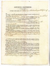 VV355-STATO PONTIFICIO-CONSELICE CONTRATTO DI MEZZADRO 1853