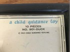 VINTAGE 1962 CHILD GUIDANCE TOY 10 PIECE DUCK MAGNETIC PUZZLE NO. 901-DUCK — photo 4