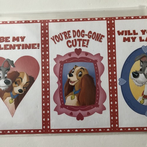 Lady And The Tramp Disney Valentines Day Cards set of 4 Movie Promotion 2018 - Picture 4 of 8