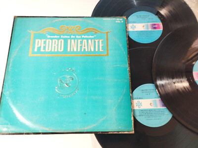 Pedro Infante Grandes Exitos Sus Peliculas 1976 Mexico 3 x LP Vinilo 12'' VG/VG