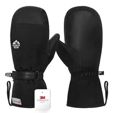 Winter Ski Mittens for Men Women, 3M C100 Insulation Waterproof Touchscreen S...