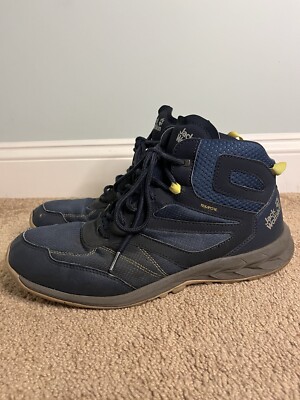 Jack Wolfskin Traction Texapore Mid Blue Waterproof Hiking Shoes Mens Sz 12