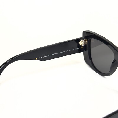 BVLGARI 40038 ROMA BV40038I Black Gold Logo Butterfly Sunglasses