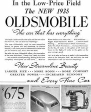 Oldsmobile 1935 - Oldsmobile Ad - In The Low-price Field - The New 1935 Oldsmobi