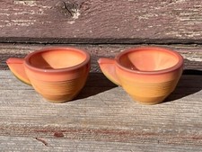 VTG AKRO AGATE CHILDRENS CUPS ORANGE CONCENTRIC RINGED