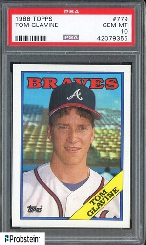1988 Topps #779 Tom Glavine Atlanta Braves RC Rookie HOF PSA 10 GEM MINT