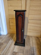 Stunning Mahogany Cd Storage Tower Cabinet Cupbaord Stand Vintage