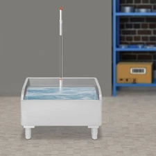 Stainless Steel Commercial Floor Mop Sink - 31.5"*16.1"*21.6" Deep Basin 304