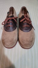 Vintage GH Bass Westward Women's 5.5 M Tan Suede Brown Leather Saddle Shoes...
