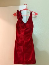 womens red short dresses medium used