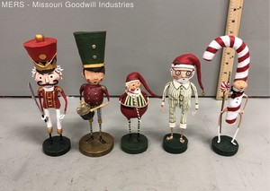 Lori Mitchell ESC Christmas Figurine Lot Nutcracker Peppie Mint 5 Pieces