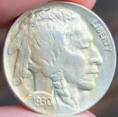 1930 BUFFALO Nickel - USA 5 Cents 5C - FULL DATE - FULL HORN - (HIGH GRADE) e293